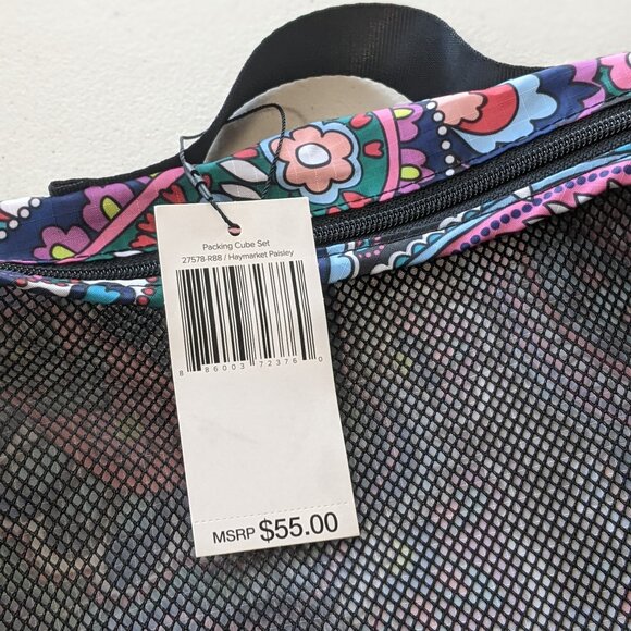 NWT Vera Bradley packing cubes, set of 3, mesh with zipper, 3 different sizes - Picture 4 of 14